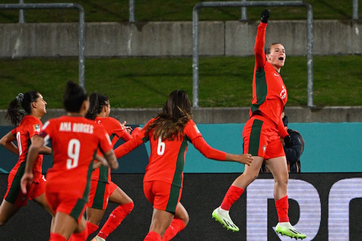 Encarnaçao celebra el primer gol de Portugal en un Mundial, que encarrilaba el triunfo de su selección. Saeed Khan/AFP