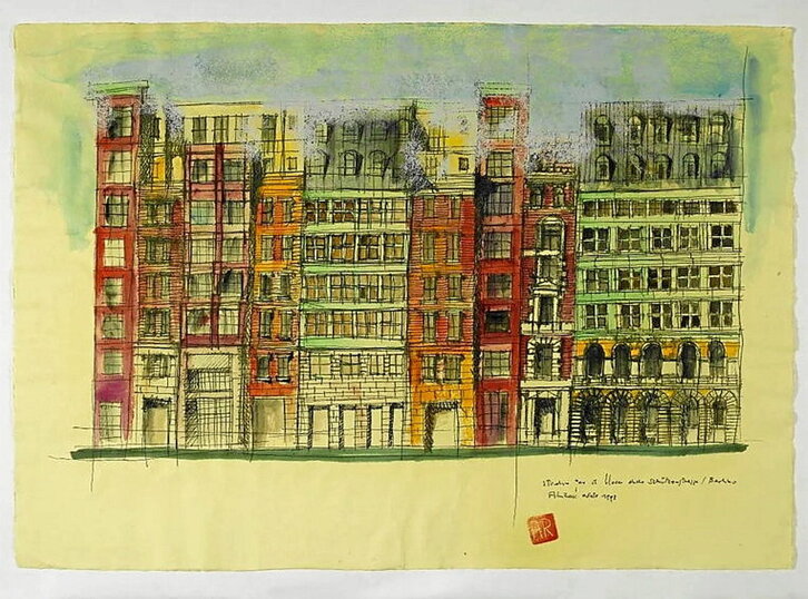 Aldo Rossi-ren Berlingo etxebizitza bloke baten inguruko ikerketa.