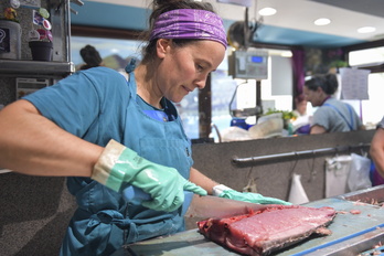 Ixiar Elortza, Berako Amaleun arraindegian.