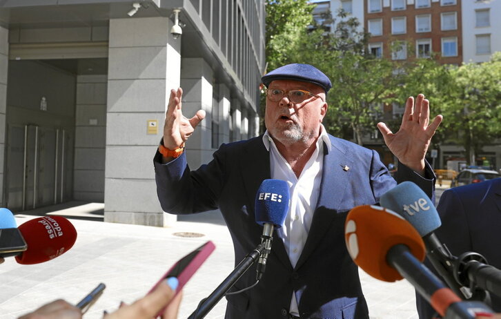 El excomisario Villarejo, antes de una vista en la Audiencia Nacional.