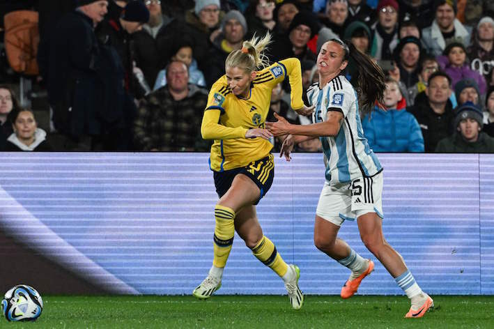 Argentina y Suecia han cumplido los pronósticos en un soso partido. Saeed Khan/AFP