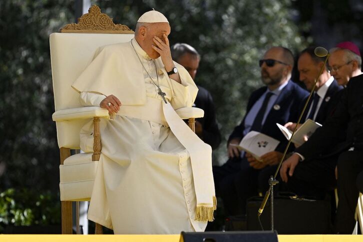 El papa Francisco, en uno de los actos de la Jornada Mundial de la Juventud que se celebra en Portugal. 
