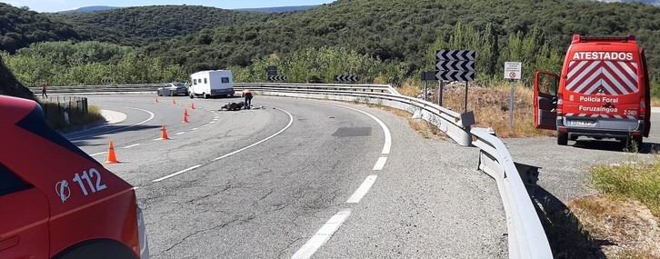 Imagen del siniestro distribuida por la Policía Foral.