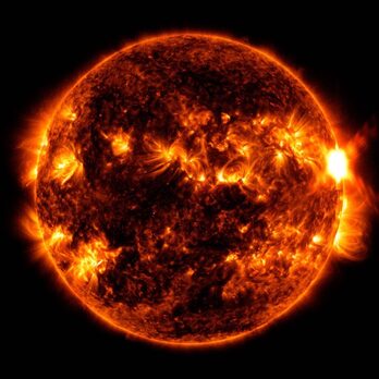 Imagen difundida por la NASA del Sol a las 20.21 del pasado sábado en Euskal Herria.
