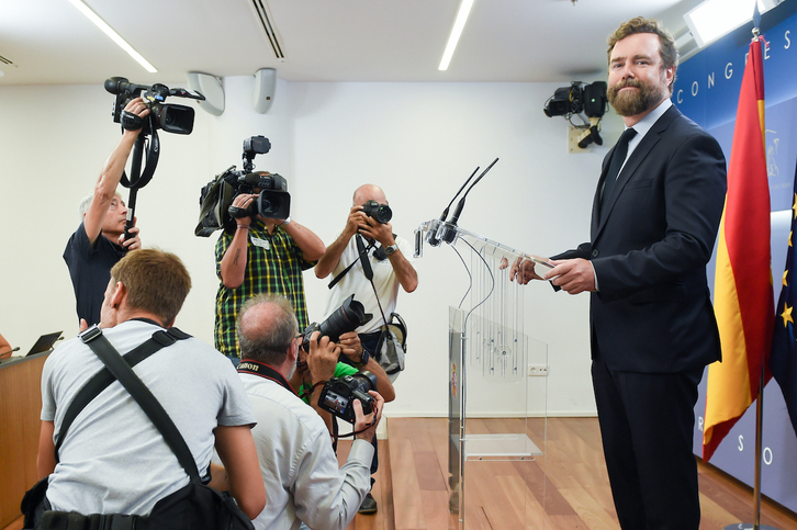 Espinosa de los Monteros, en su adiós este martes.