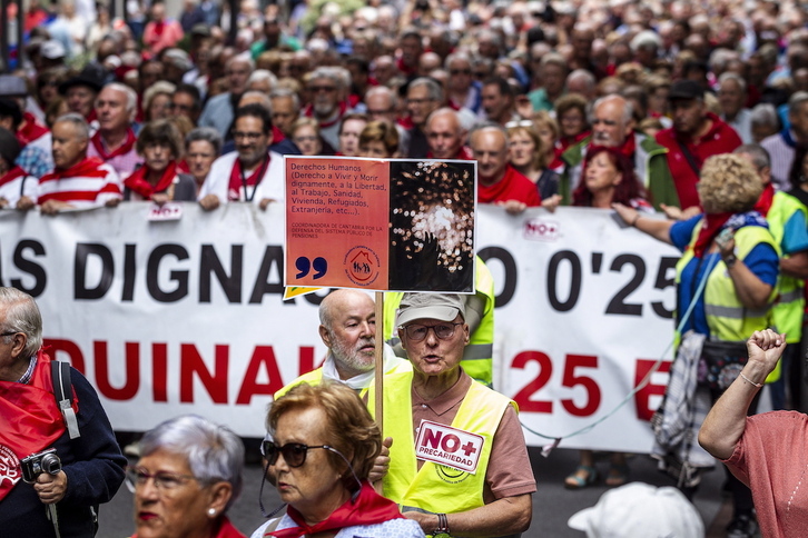 Pentsiodunen manifestazioa, 2019ko Bilboko Aste Nagusian.