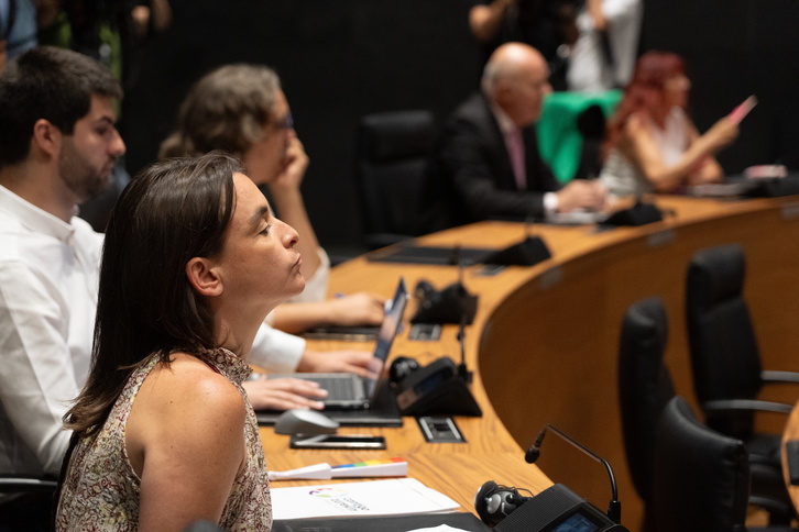 Begoña Alfaro, en el Parlamento de Nafarroa, en una imagen de archivo.