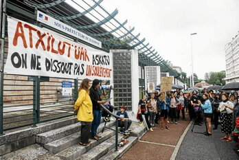 Rassemblement en soutien au collectif le 21 juin à Bayonne.          Guillaume FAUVEAU