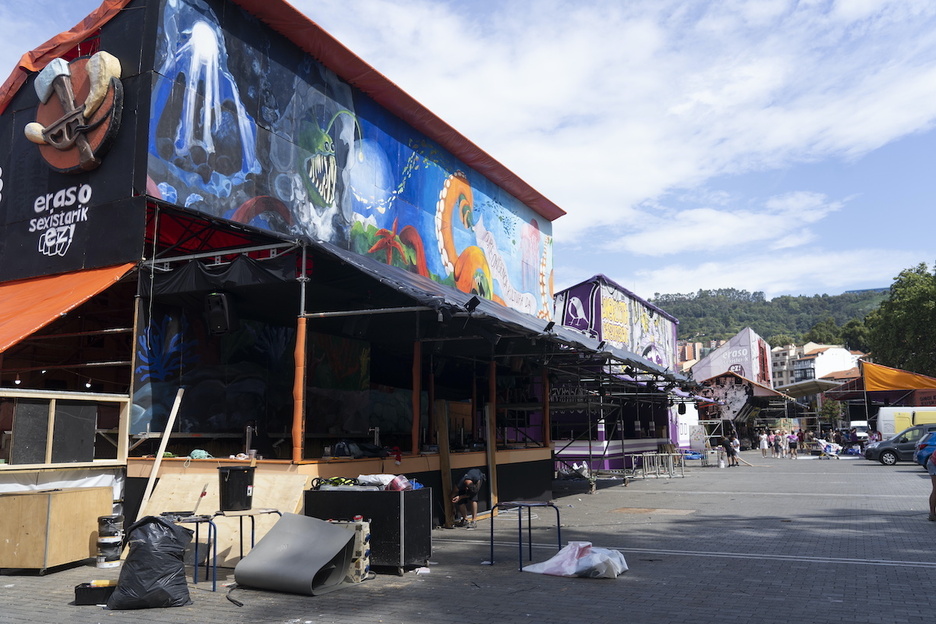 Aspecto de la txosna de Altxaporrue. Aspecto de la txosna de Altxaporrue.