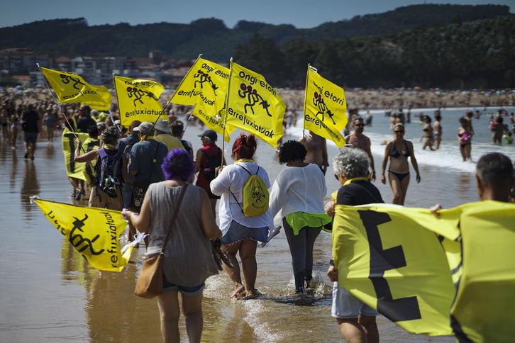 Movilización de Ongi Etorri Errefuxiatuak.