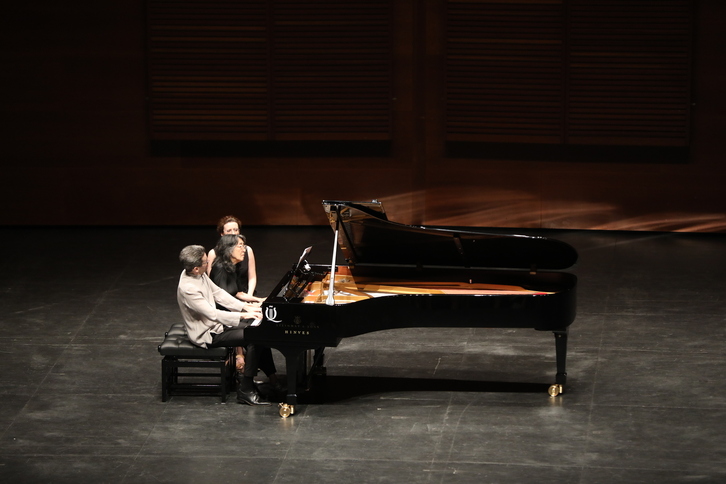 Un momento del concierto ofrecido por Uchida y Biss.