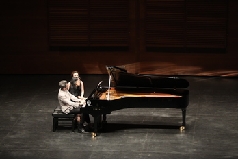 Un momento del concierto ofrecido por Uchida y Biss.