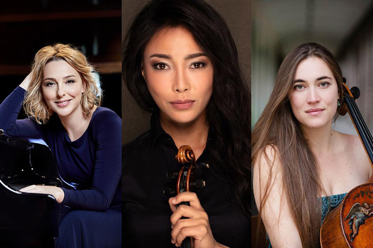 Las tres protagonistas de la sesión de piano de este lunes en la Quincena.