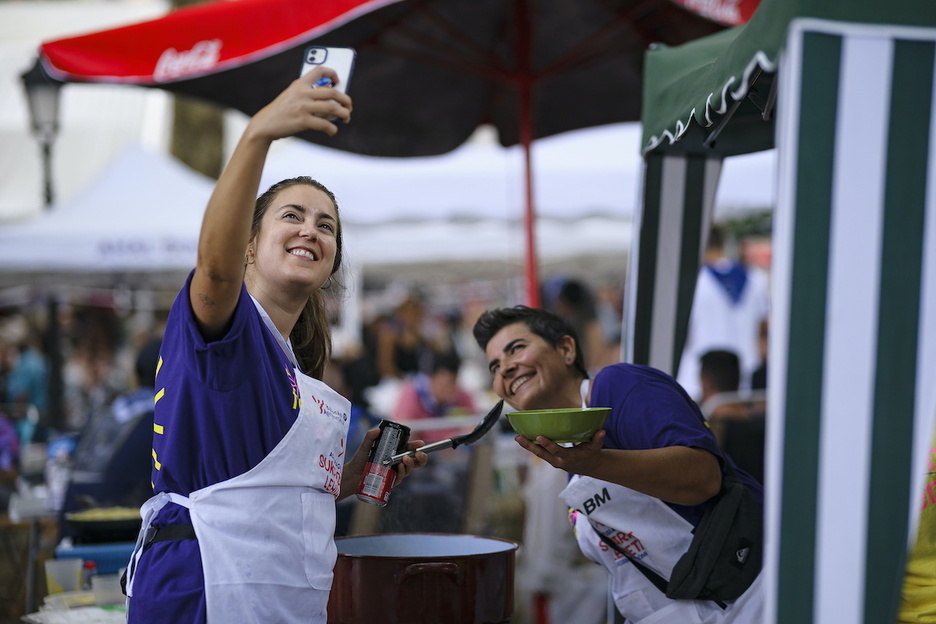Un selfie en plena faena.