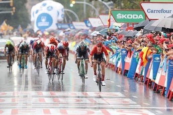 Final de la octava etapa de la Vuelta 2019, última edición que pasó por Catalunya.