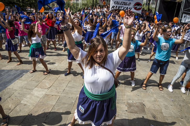 Txupinazo osteko giroa, Erandioko Sanagustinetan.