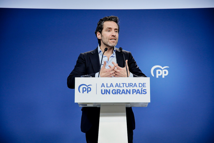 Borja Sémper, en una comparecencia del PP.