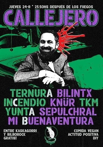 Cartel del festival Callejero de Bilbo.