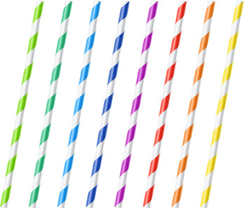 Las tradicionales pajitas de plásticos han sido sustituidas generalizadamente por otras de papel.