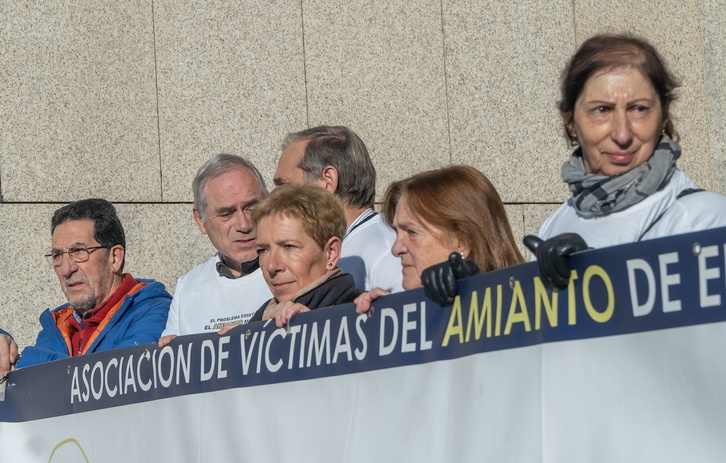 Concentración de Asviame, que ha dado cuenta de esta nueva sentencia.