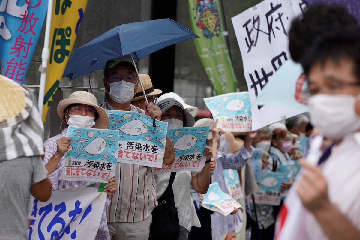 Fukushimaren isurketen kontrako manifestaldia. (KAZUHIRO NOGI / AFP)
