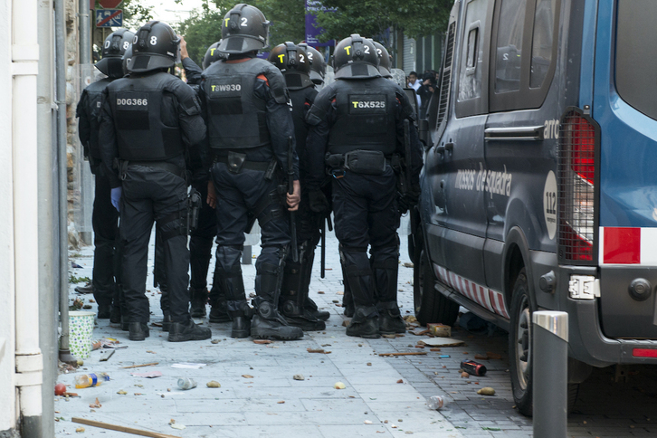 Mossos d’ Esquadra, en un operativo anterior.