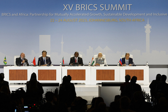 Cumbre del club de los BRICS. 