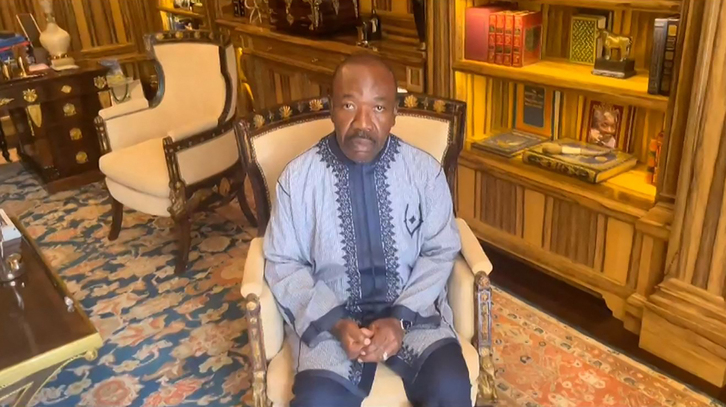 Imagen del derrocado y arrestado presidente de Gabón, Ali Bongo.