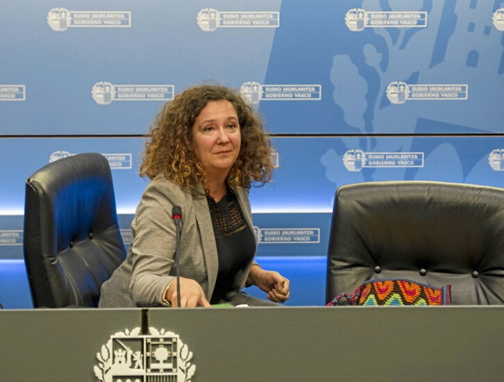 Monika Hernando, en una rueda de prensa.