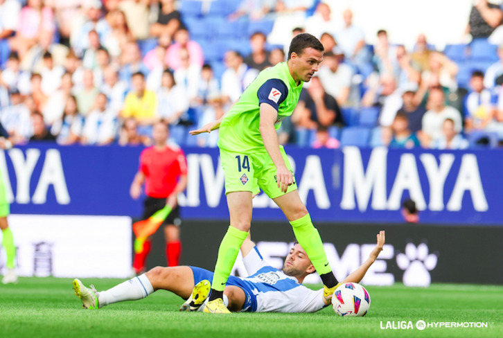 Eraso ha abierto el marcador ante el Espanyol.