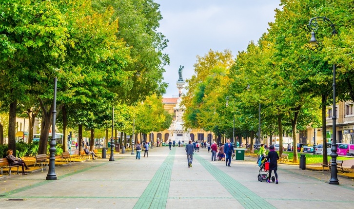 El paseo de Sarasate de Iruñea.