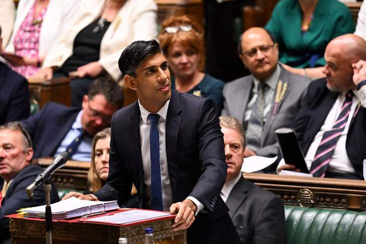 El primer ministro británico, Rishi Sunak.