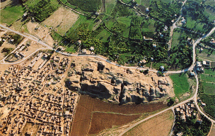 Vista aérea de la Antigua Jericó o Tell es-Sultan.