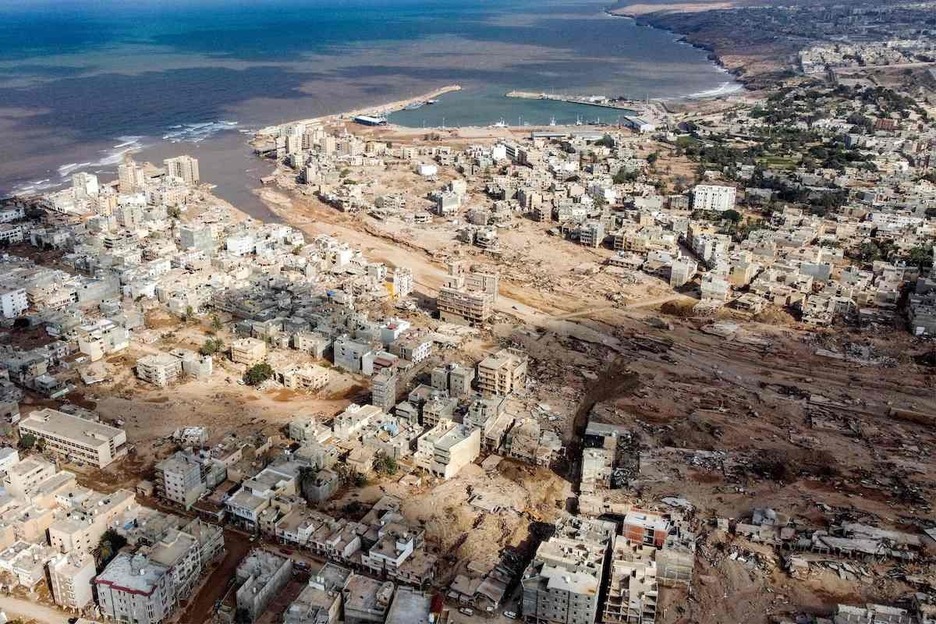 Una semana después del ciclón, la ciudad libia de Derna sigue arrasada.