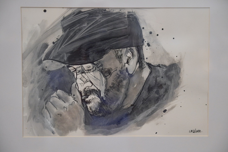 Una de las ilustraciones de Urdánoz sobre la historia de Rejano.