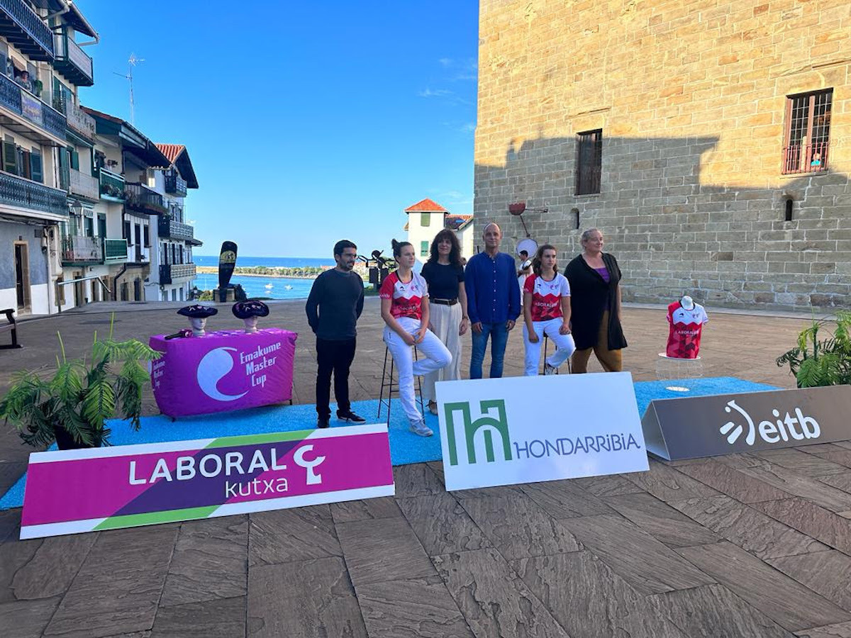 Oses y Galeano han estado presentes en la presentación de las finales en Hondarribia. (EMAKUME MASTER CUP)