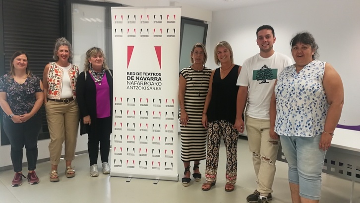 Integrantes de la nueva junta directiva de la Red de Teatros de Nafarroa.