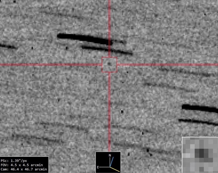 Nave espacial OSIRIS-REx desde 4,66 millones de kilómetros.