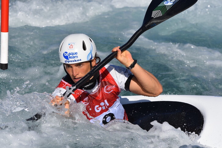 Maialen Chourraut, en plena acción en una prueba anterior.