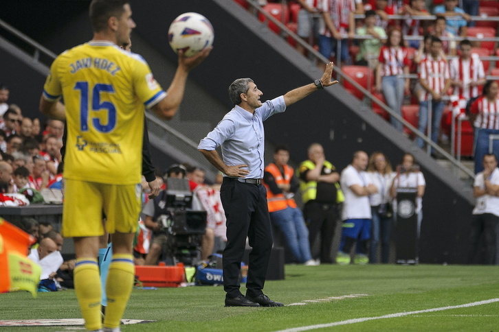 Valverde en el último partido en San Mamés contra el Cádiz.