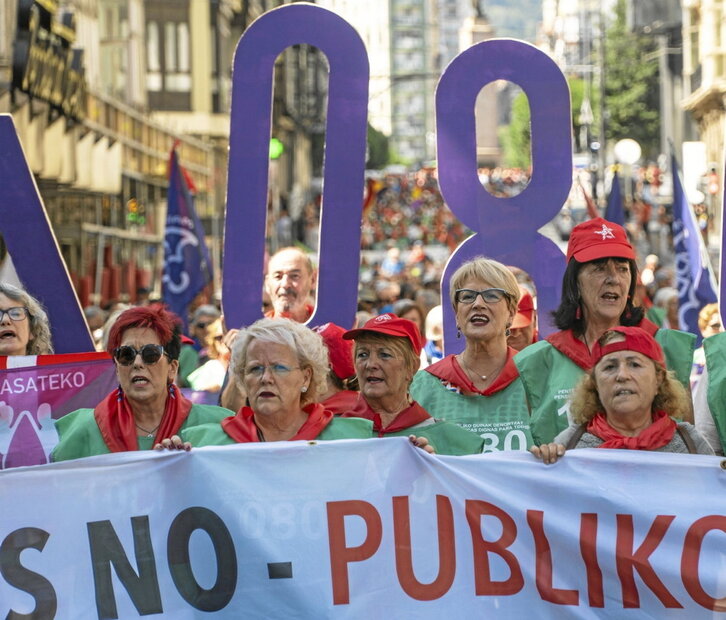 Las mujeres pensionistas vascas ya han denunciado con datos la realidad de la brecha.