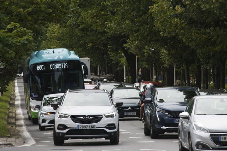 Los cortes de tráfico a causa de las obras del Topo volverán a generar atascos en Donostia.