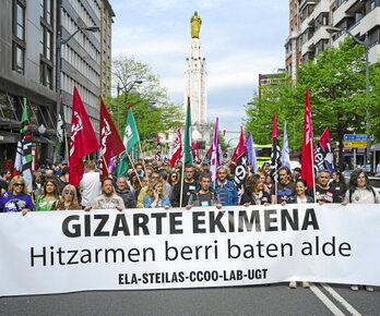 Imagen de la jornada de huelga del 25 de abril.