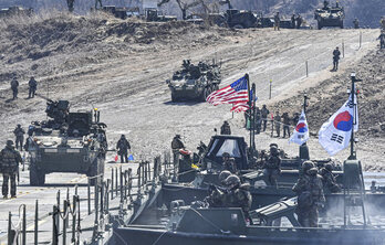 Imagen de archivo de las maniobras conjuntas realizadas por los ejércitos de EEUU y Corea del Sur.