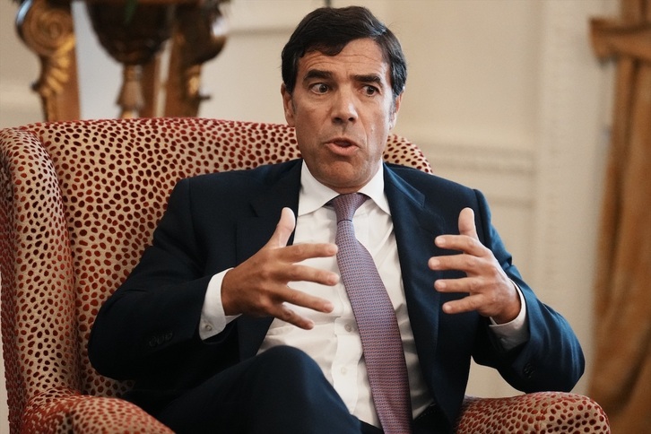 Antón Arriola, en el encuentro que ha mantenido con la APD.