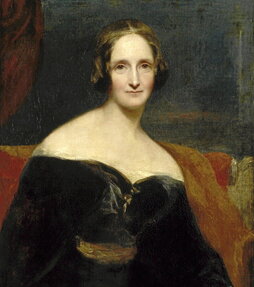 Retrato de Mary Shelley por Richard Rothwell, exhibido en la Royal Academy en 1840.