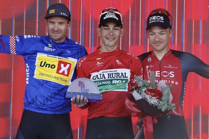 Orluis aular, en el podio de la prueba croata.