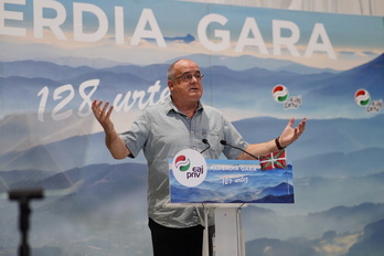 Joseba Egibar en el acto politico de arranque de curso del PNV. 