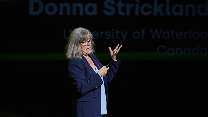 Donna Strickland, en este congreso.