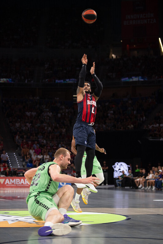 Markus Howard, en el derbi del sábado ante Bilbao Basket.